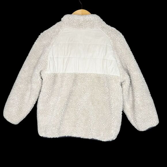 Zara Kids Sherpa Full Zip Jacket Coat Size 4-5 Years XS Cream Pocket Youth Boys - Picture 2 of 5